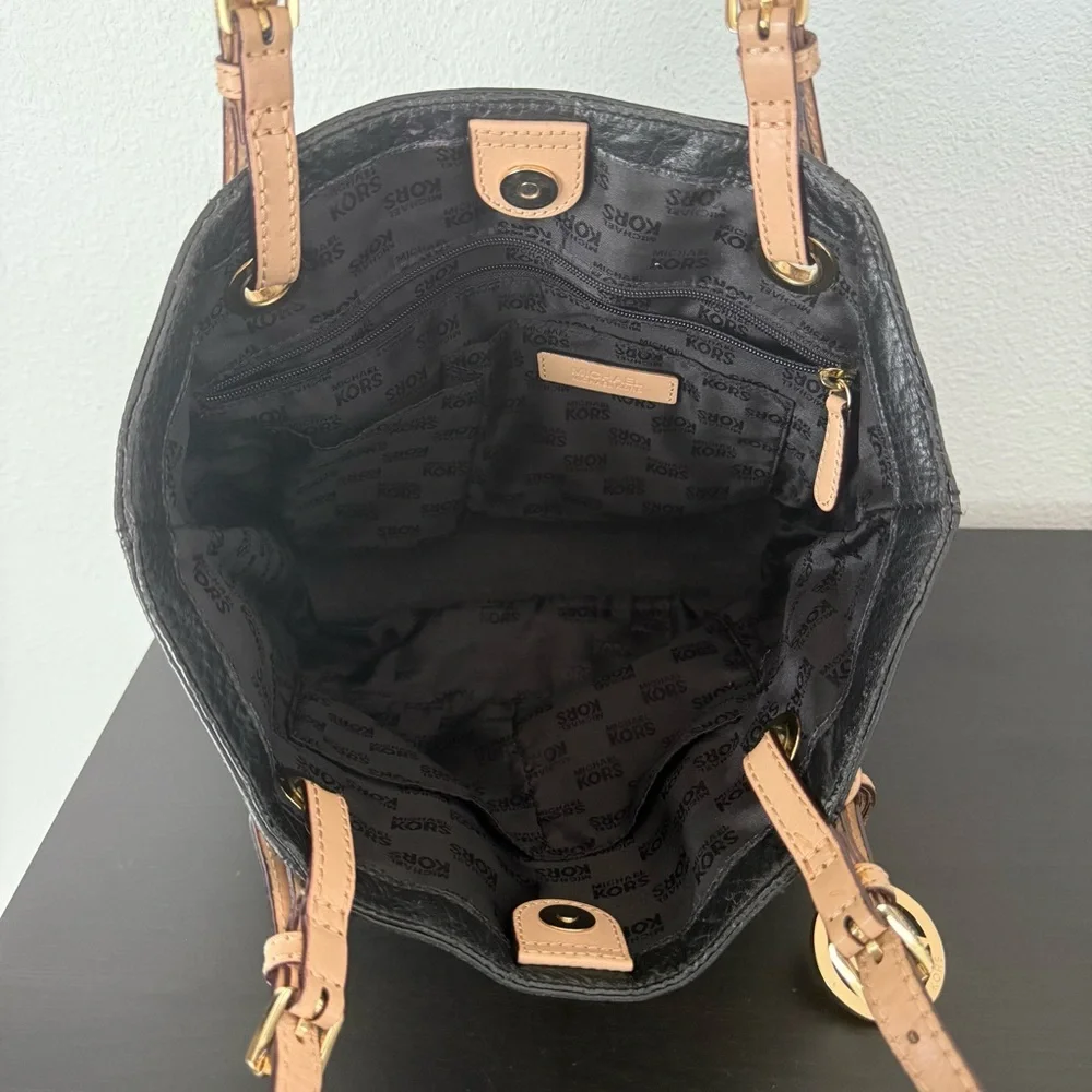 Michael Kors Pebbled Leather Jet Set Tote Shoulder Bag